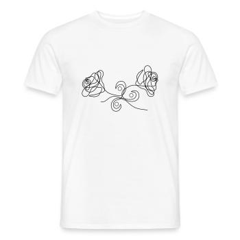 Rosentriskele - Men's T-Shirt - white - Front - AI Model Male 178 dark (178cm)
