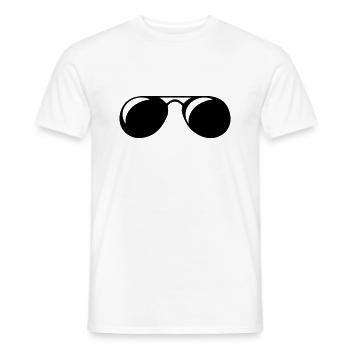 lunettes de soleil - T-shirt homme - blanc - Devant - AI Model Male 178 dark (178cm)