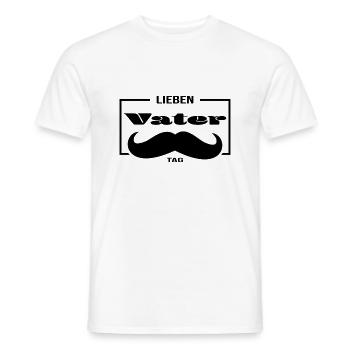 Lieben Vatertag Schnauzbart - Vatertags Geschenk - Männer T-Shirt - Weiß - Vorne - AI Model Male 178 dark (178cm)