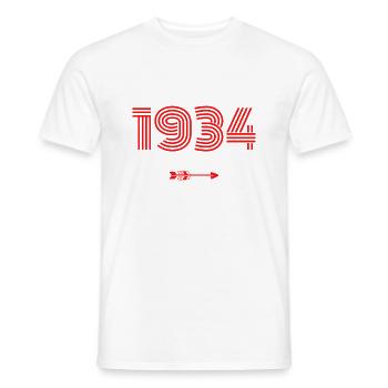 Né en 1934 - T-shirt homme - blanc - Devant - AI Model Male 178 dark (178cm)