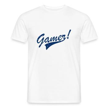 Vintage-Gamer - Männer T-Shirt - Weiß - Vorne - AI Model Male 178 dark (178cm)