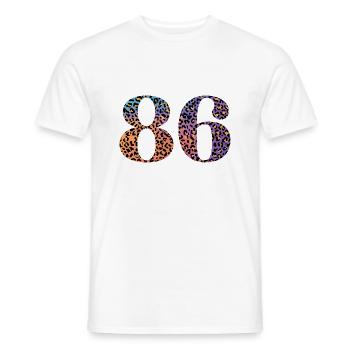 86e anniversaire léopard - T-shirt homme - blanc - Devant - AI Model Male 178 dark (178cm)