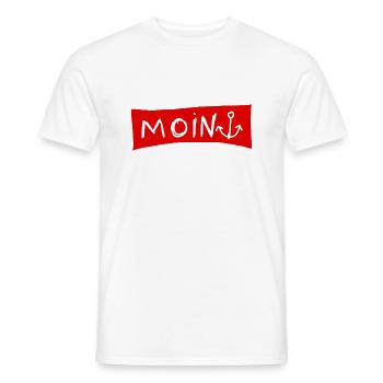Moin - Männer T-Shirt - Weiß - Vorne - AI Model Male 178 dark (178cm)