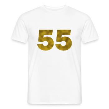 Anniversaire 55 ans - T-shirt homme - blanc - Devant - AI Model Male 178 dark (178cm)
