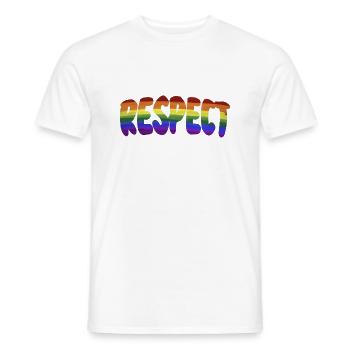 Respect - Männer T-Shirt - Weiß - Vorne - AI Model Male 178 dark (178cm)