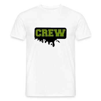 crew - Men's T-Shirt - white - Front - AI Model Male 178 dark (178cm)