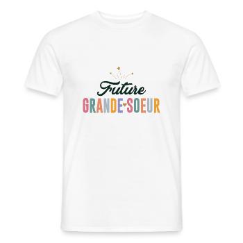 Zukünftige große Schwester 2025 Ich werde eine große Schwester - Männer T-Shirt - Weiß - Vorne - AI Model Male 178 dark (178cm)