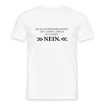 Quote from Shakespeare's Hamlet NO - Men's T-Shirt - white - Front - AI Model Male 178 dark (178cm)
