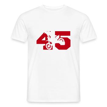 Moto 45 Biker - Männer T-Shirt - Weiß - Vorne - AI Model Male 178 dark (178cm)
