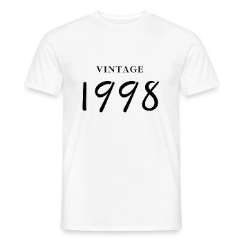 Jahrgang 1998 - Geschenkidee zum Geburtstag - Männer T-Shirt - Weiß - Vorne - AI Model Male 178 dark (178cm)
