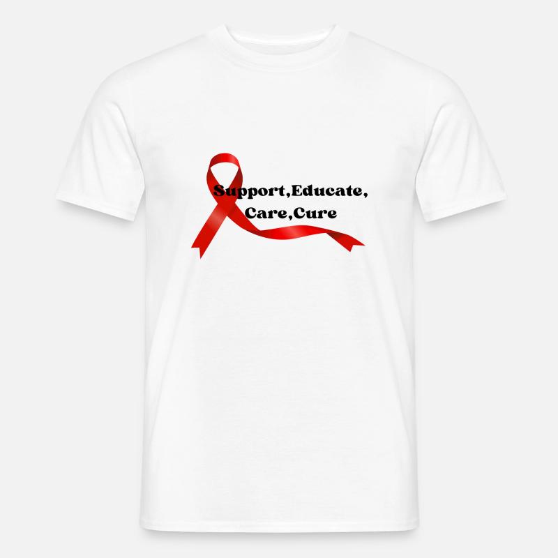 AIDS Support - Männer T-Shirt - Weiß