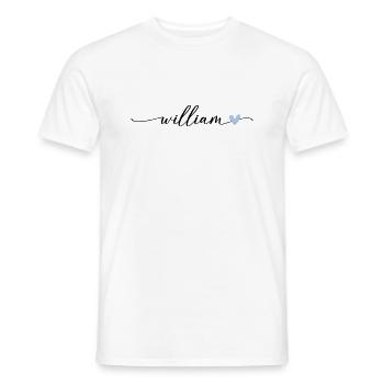 William Name Kalligrafie Schrift - Männer T-Shirt - Weiß - Vorne - AI Model Male 178 dark (178cm)