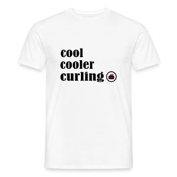 curling eisstockschießen curler curlingsaison - Men's T-Shirt - white - Front - AI Model Male 178 dark (178cm)