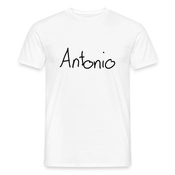 Antonio - Männer T-Shirt - Weiß - Vorne - AI Model Male 178 dark (178cm)