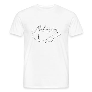 Carte de la Malaisie comme contour EN - T-shirt homme - blanc - Devant - AI Model Male 178 dark (178cm)