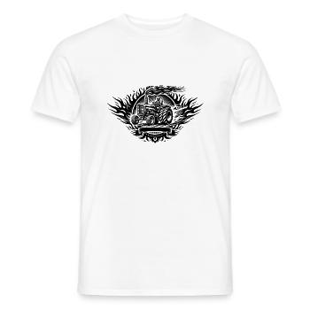 Tractor Pulling Logo - Men's T-Shirt - white - Front - AI Model Male 178 dark (178cm)