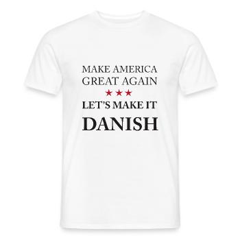 Hyg&Go - Danish Vibes pour l’Amérique -2 - T-shirt homme - blanc - Devant - AI Model Male 178 dark (178cm)