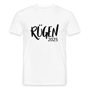 Rügen 2025 - Men's T-Shirt - white - Front - AI Model Male 178 dark (178cm)