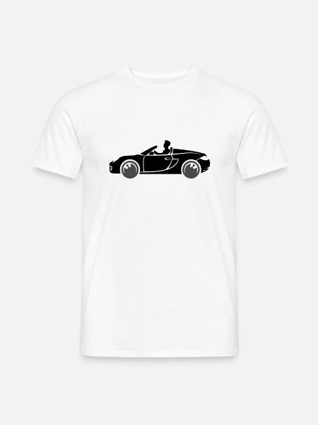 Auto Sportwagen Cabriolet - Heren T-shirt - wit