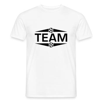 Équipe de football - T-shirt homme - blanc - Devant - AI Model Male 178 dark (178cm)