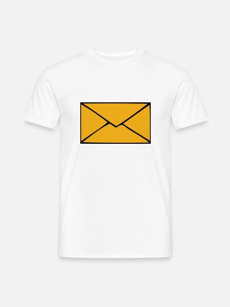 Briefumschlag - Männer T-Shirt - Weiß
