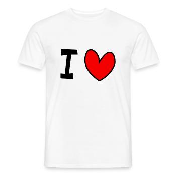 I love - Männer T-Shirt - Weiß - Vorne - AI Model Male 178 dark (178cm)