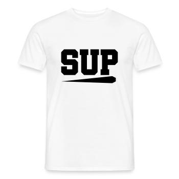 SUP - Men's T-Shirt - white - Front - AI Model Male 178 dark (178cm)