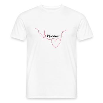 Herz für Monnem - Tribal Art Design - Männer T-Shirt - Weiß - Vorne - AI Model Male 178 dark (178cm)