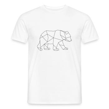 Polar Bear Polar Bear Bear Geometric Ice North Pole Arctic - Men's T-Shirt - white - Front - AI Model Male 178 dark (178cm)