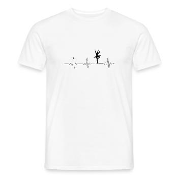 Ballerine Heartbeat - T-shirt homme - blanc - Devant - AI Model Male 178 dark (178cm)