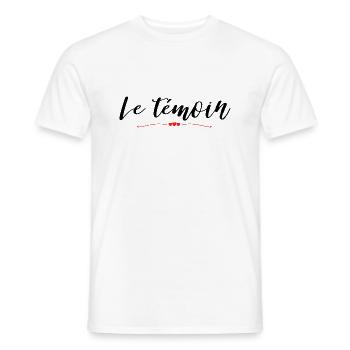 Le témoin - T-shirt homme - blanc - Devant - AI Model Male 178 dark (178cm)