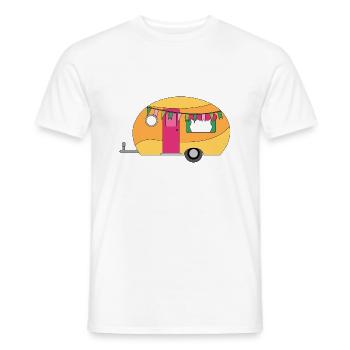 Wohnwagen Camping Lustiges - Männer T-Shirt - Weiß - Vorne - AI Model Male 178 dark (178cm)