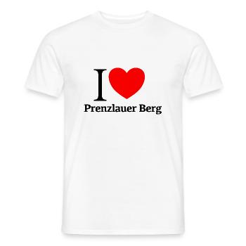 I LOVE PBERG - Männer T-Shirt - Weiß - Vorne - AI Model Male 178 dark (178cm)
