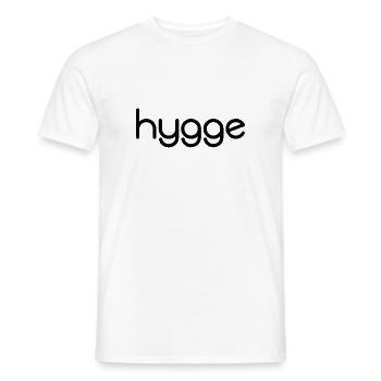 Hygge - Danish tradition - Attitude to life - Nice - Men's T-Shirt - white - Front - AI Model Male 178 dark (178cm)