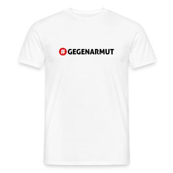 Gegen Armut - Männer T-Shirt - Weiß - Vorne - AI Model Male 178 dark (178cm)