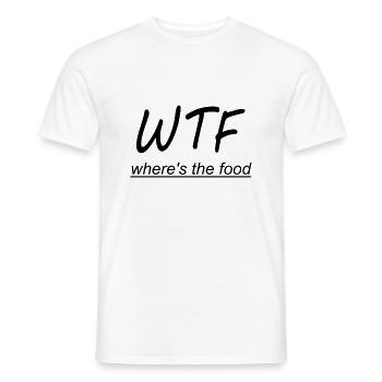 WTF - Männer T-Shirt - Weiß - Vorne - AI Model Male 178 dark (178cm)