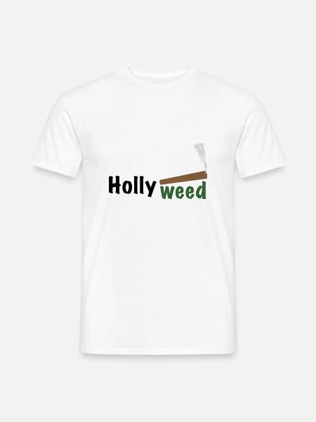 HollyWeed dark - Männer T-Shirt - Weiß