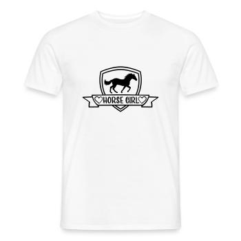 Citation de fille de cheval disant - T-shirt homme - blanc - Devant - AI Model Male 178 dark (178cm)