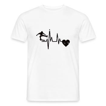 Skateboard Skateboarding Skaten Longboard Skater - T-shirt homme - blanc - Devant - AI Model Male 178 dark (178cm)