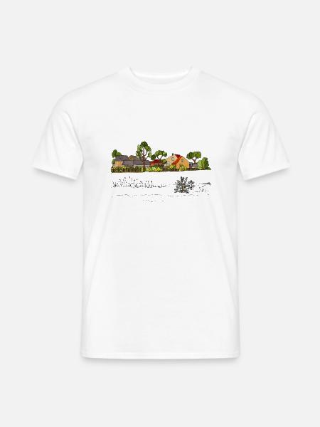 Ländliche Landschaft - Männer T-Shirt - Weiß