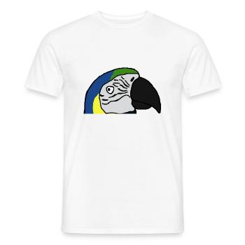 blue macaw - Men's T-Shirt - white - Front - AI Model Male 178 dark (178cm)