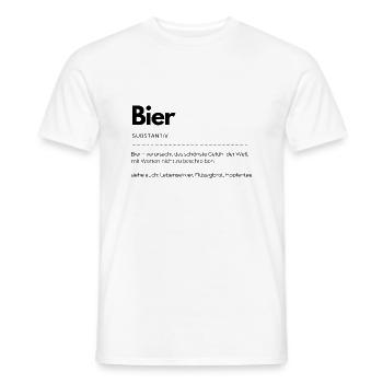 Definition Bier - Partyshirt - Männer T-Shirt - Weiß - Vorne - AI Model Male 178 dark (178cm)
