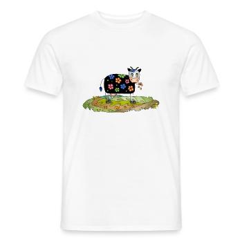 Cow - Men's T-Shirt - white - Front - AI Model Male 178 dark (178cm)