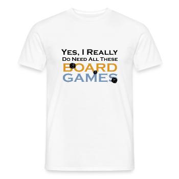 Boardgame Chess Backgammon Game Night - Men's T-Shirt - white - Front - AI Model Male 178 dark (178cm)