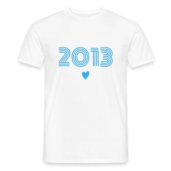 Born in 2013 boy - Men's T-Shirt - white - Front - AI Model Male 178 dark (178cm)