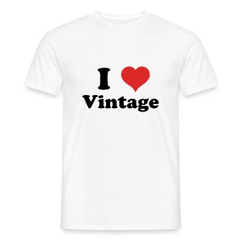 i love Vintage - Männer T-Shirt - Weiß - Vorne - AI Model Male 178 dark (178cm)
