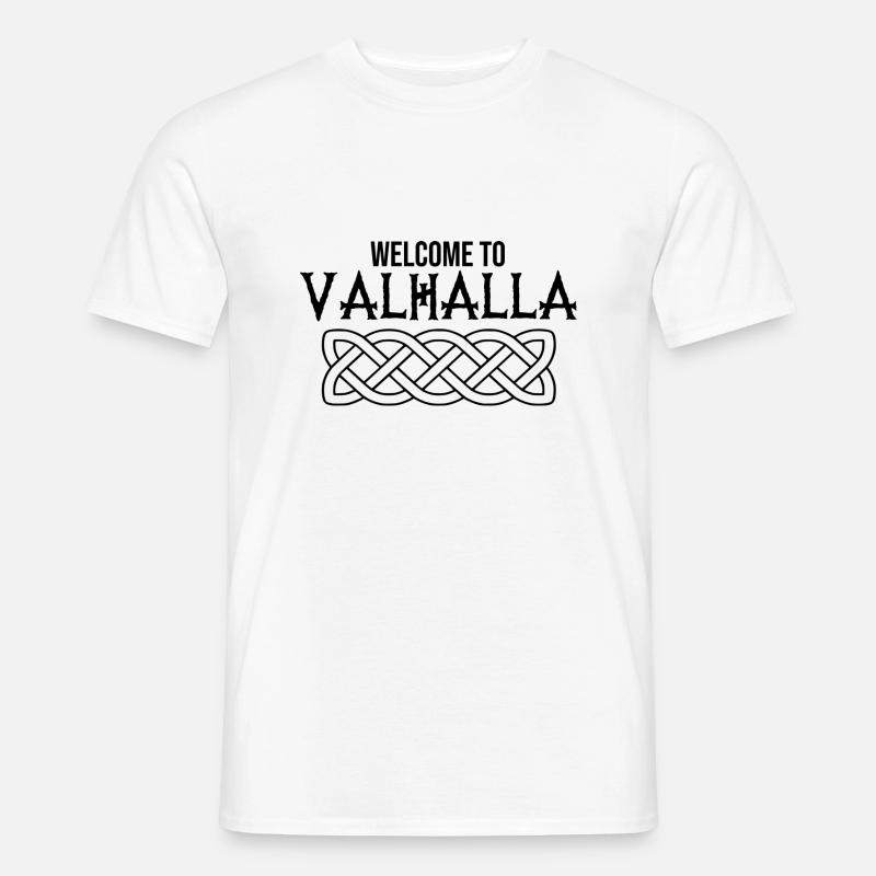 Willkommen bei valhalla wikinger zitat - Männer T-Shirt - Weiß