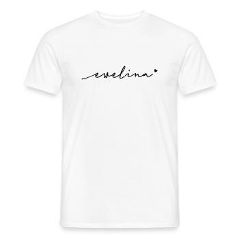 Nom cursif Ewelina - T-shirt homme - blanc - Devant - AI Model Male 178 dark (178cm)