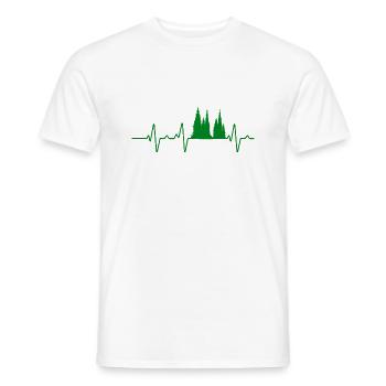 Wald Herzschlag Baum Natur - Männer T-Shirt - Weiß - Vorne - AI Model Male 178 dark (178cm)