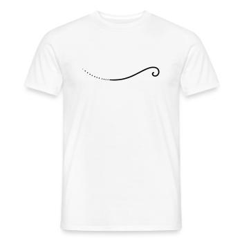 Ligne de gribouillis - T-shirt homme - blanc - Devant - AI Model Male 178 dark (178cm)